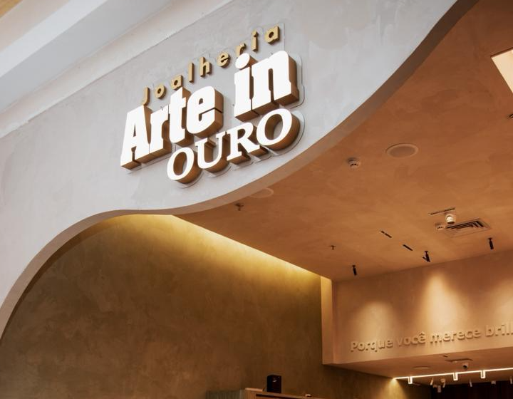 Letreiro Joalheria Arte in Ouro